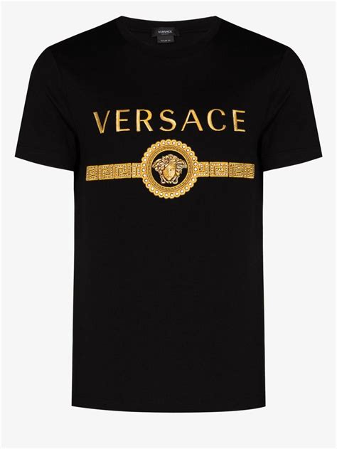 versace essentials logo t shirt|versace v neck t shirt.